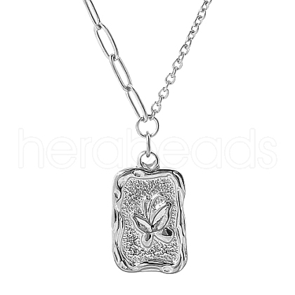 Non-Tarnish 304 Stainless Steel Pendant Necklaces PM9319-2-1