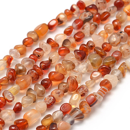 Dyed Natural Carnelian Beads Strands G-F465-22-1