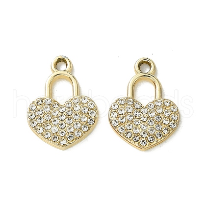 UV Plating Alloy Rhinestone Pendants FIND-B039-02G-03-1