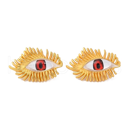 Plastic Eyes Stud Earrings EJEW-Z029-01C-1