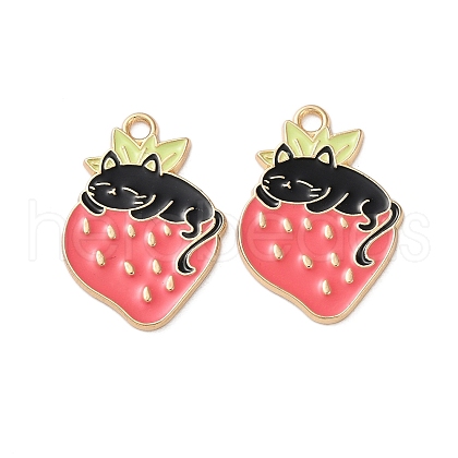 Alloy Enamel Pendants FIND-O003-09A-G-1