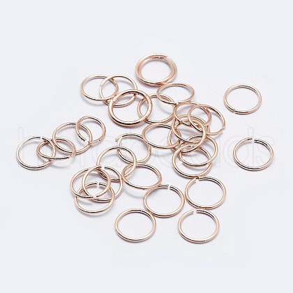 925 Sterling Silver Open Jump Rings STER-F036-02RG-0.9x5mm-1