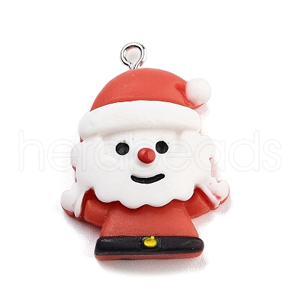 Christmas Theme Opaque Resin Pendants RESI-F054-A02-1