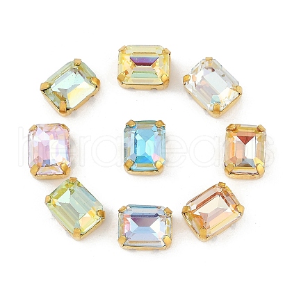 Brass Glass Rhinestone Sew on Rhinestones RGLA-U001-08G-02-1