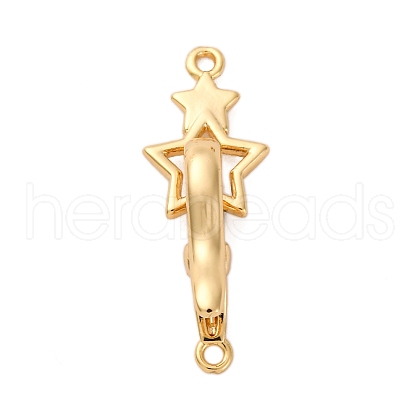 Brass Interlocking Clasps KK-C075-26G-1