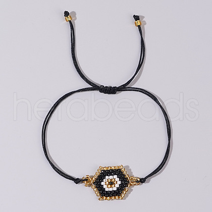 Hexagon Eye Beaded Bracelet Unisex Fashion Jewelry from Europe and America OL1496-2-1