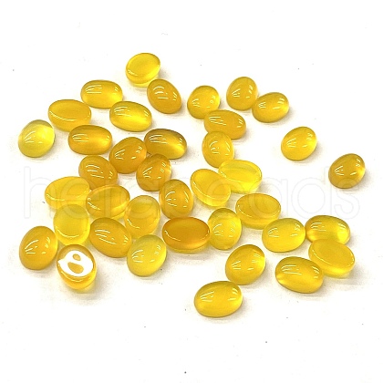 Natural Yellow Agate Cabochons G-H001-15A-1