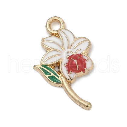 Alloy Enamel Pendants PALLOY-V003-01G-05-1
