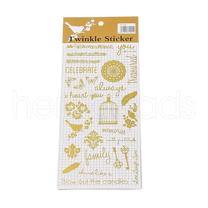 Hot Gold Foil Paper Self-Adhesive Stickers DIY-K076-01C-1