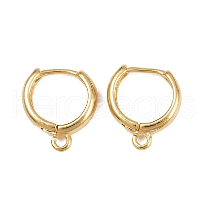 Brass Hoop Earring Findings KK-P310-35G-1