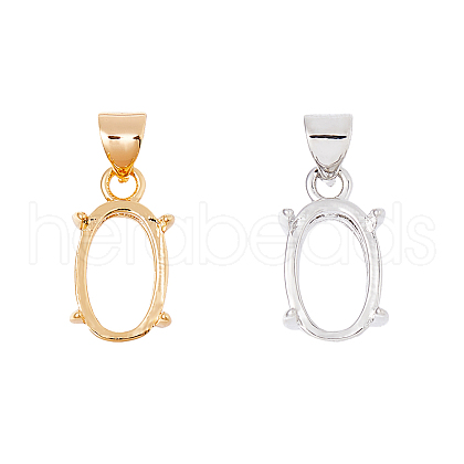 2Pcs 2 Colors Brass Rhinestone Claw Settings KK-HS0001-19-1
