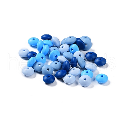 Rondelle Food Grade Eco-Friendly Silicone Focal Beads SIL-F003-07A-1