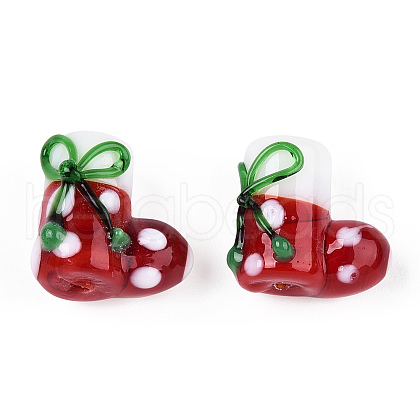 Christmas Themed Handmade Lampwork Beads LAMP-TAC0004-06-1