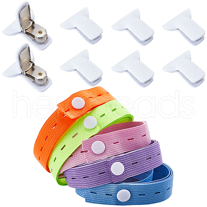 CREATCABIN 5Pcs 5 Colors Polyester Clothes Organizer Elastic Bands FIND-CN0001-67B-1