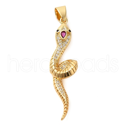 Brass Micro Pave Cubic Zirconia Pendants KK-M099-10G-B-1