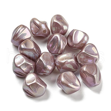 Spray Painted ABS Plastic Beads KY-C017-08A-1