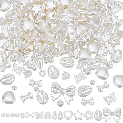 ARRICRAFT 450Pcs 15 Styles Acrylic & ABS Plastic Beads Imitation Pearls OACR-AR0001-23-1