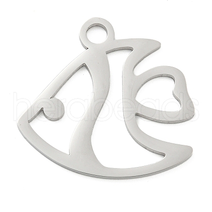 Non-Tarnish 304 Stainless Steel Pendants STAS-B056-10P-04-1