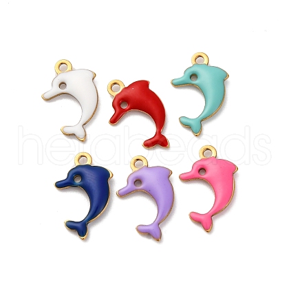 304 Stainless Steel Enamel Charms STAS-Q363-14C-G-1