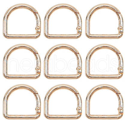 Gorgecraft 12Pcs Alloy Spring Gate Rings FIND-GF0007-10B-1