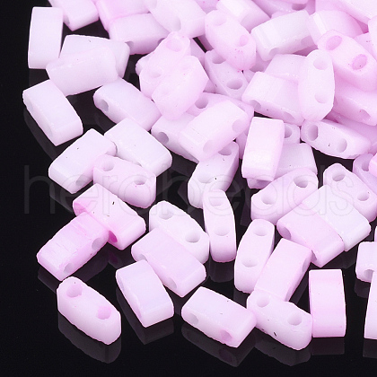 2-Hole Baking Paint Glass Seed Beads SEED-S023-17B-07-1