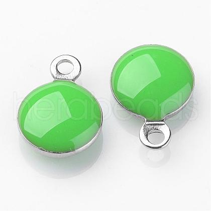 Stainless Steel Enamel Charms STAS-P049-04-1