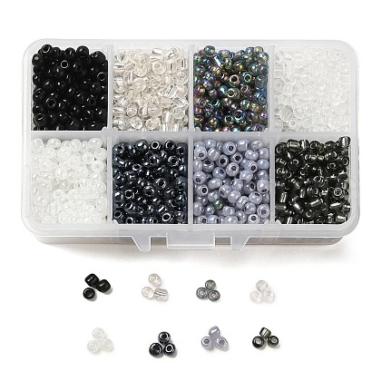 1 Box 6/0 Glass Seed Beads Round  Loose Spacer Beads SEED-X0050-4mm-08-1