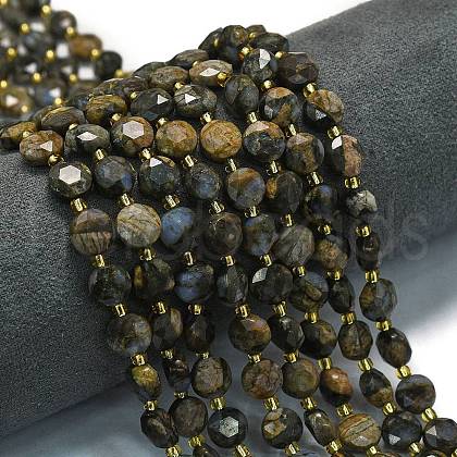 Natural Glaucophane Beads Strands G-C116-A29-02-1