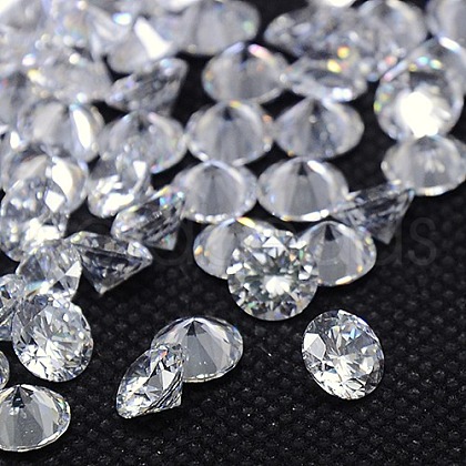 Diamond Shape Grade AAA Cubic Zirconia Cabochons ZIRC-J013-01-1.1mm-1