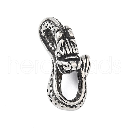 304 Stainless Steel Hook Clasps STAS-Z130-04AS-1