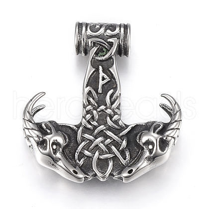 304 Stainless Steel Pendants STAS-F169-72AS-1