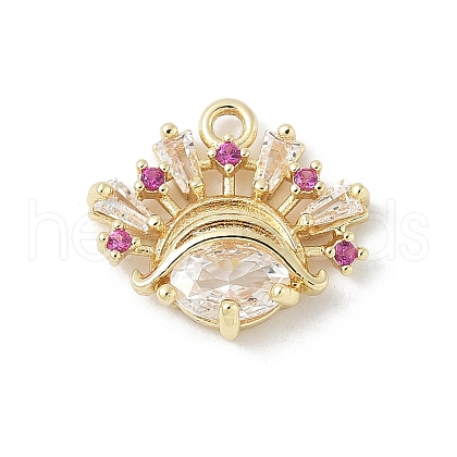 Brass Micro Pave Cubic Zirconia Pendants KK-M326-16G-1