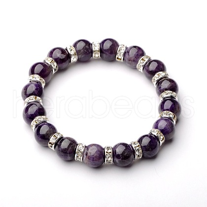 Gemstone Stretch Bracelets BJEW-JB01533-05-1