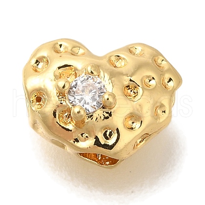 Brass Micro Pave Cubic Zirconia Beads KK-K388-75G-1