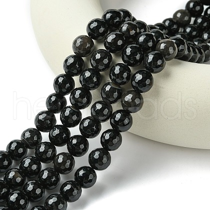 Natural Agate Round Beads Strand G-L084-12mm-28-1