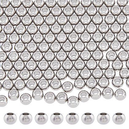 DICOSMETIC 200Pcs 201 Stainless Steel Spacer Beads STAS-DC0015-02-1