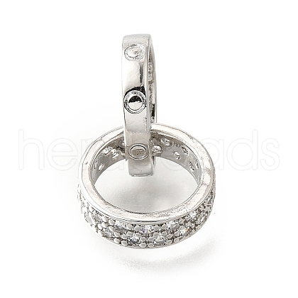 Brass Micro Pave Clear Cubic Zirconia Beads KK-V008-14B-P-1