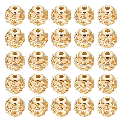 Beebeecraft 30Pcs Alloy Hollow Beads PALLOY-BBC0001-08-1