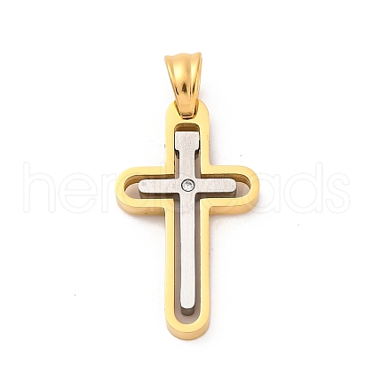304 Stainless Steel Pendants STAS-L286-17GP-1