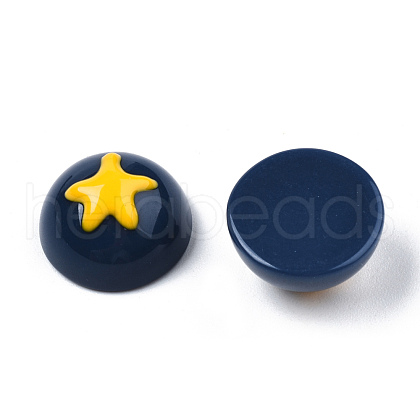 Opaque Resin Enamel Cabochons CRES-N031-017-1