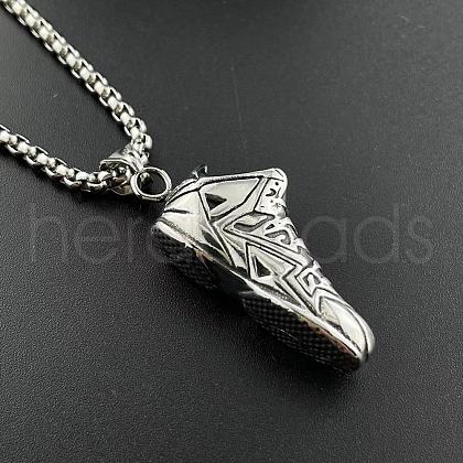 Stainless Steel Sports Sneaker Pendant Stylish Punk Necklaces for Men GM8924-1
