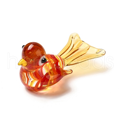 3D Bird Handmade Lampwork Ornaments Figurine DJEW-C013-03-1