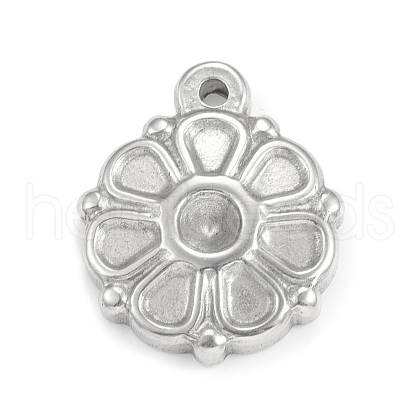 304 Stainless Steel Pendant Rhinestone Settings STAS-F287-53P-1