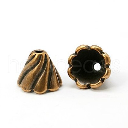 Tibetan Style Bead Caps EA10181Y-R-1