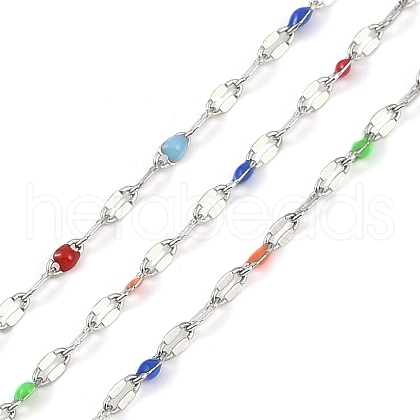 Brass Dapped Chains AJEW-Q153-03P-05-1