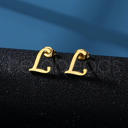 201 Stainless Steel Stud Earrings WG24A34-12-1