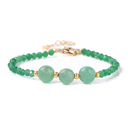 Round Natural Green Aventurine Beaded Bracelets ZS3051-10-1