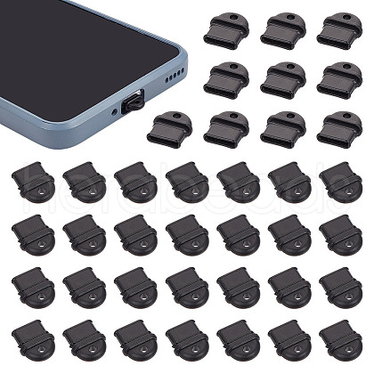AHADERMAKER 50Pcs Plastic Mobile Dustproof Plugs FIND-GA0004-06-1