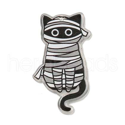 Halloween Themed Double-sided Printed Acrylic Pendants OACR-L017-03F-1