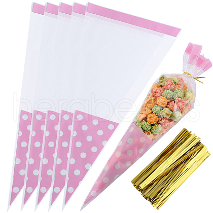 100Pcs OPP Christmas Candy Bags ABAG-WH0051-04-1